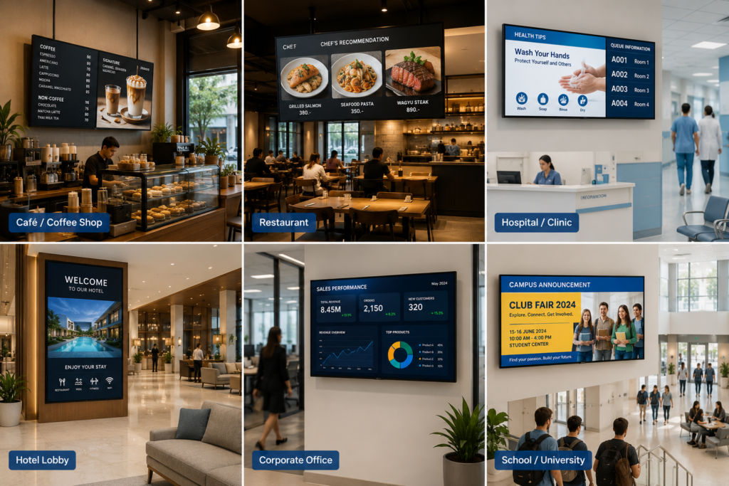 modern digital signage solutions for businesses